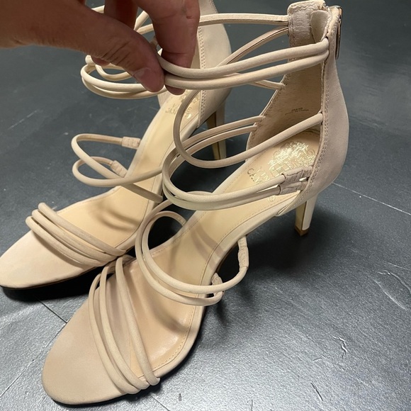 Vince Camuto Strappy Heels – Cream Color - Picture 5 of 8